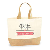 Sac Jute Fête des Mères Fêtes des Pères Mamie Papi Famille Idée Cadeau anniversaire Noël Travail Boulot Métier Départ Retraite Collègue Femme Homme