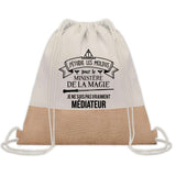 Sac Fête des Pères Papi Papa Cadeau anniversaire Noël Travail Boulot Métier Départ Retraite Collègue Homme cabas shopping plage