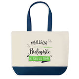 Sac de shopping bleu Meilleur Biologiste de tous les temps