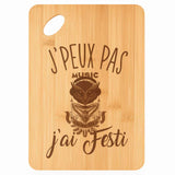 Planche bambou gravée personnalisée femme homme idée cadeau Fête des Mères Fête des Pères apéro papa maman prénom cuisine plateau fromage