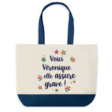 Sac Fête des Mères Mamie Famille Idée Cadeau anniversaire Noël Travail Boulot Métier Départ Retraite Collègue Femme cabas shopping plage