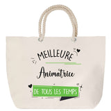 Sac Fête des Mères Mamie Famille Idée Cadeau anniversaire Noël Travail Boulot Métier Départ Retraite Collègue Femme cabas shopping plage