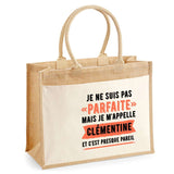 Sac Fête des Mères Mamie Famille Idée Cadeau anniversaire Noël Travail Boulot Métier Départ Retraite Collègue Femme cabas shopping plage