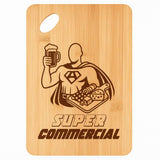 Planche bambou gravée personnalisée homme idée cadeau Fête des Pères apéro 30×20 prénom cuisine plateau fromage anniversaire noel papa papi 