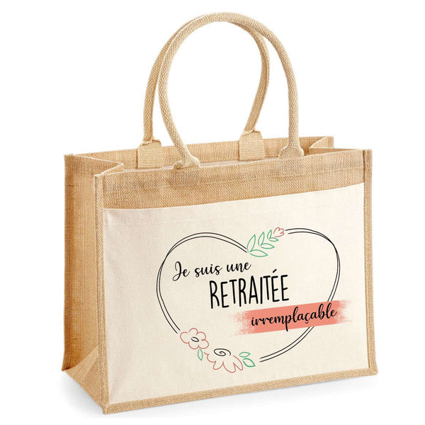 Sac Fête des Mères Mamie MAman Soeur Femme Famille Idée Cadeau anniversaire Noël Travail Boulot Métier Départ Retraite Collègue Femme cabas shopping plage