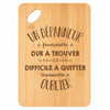 Planche bambou gravée personnalisée homme idée cadeau Fête des Pères apéro 30×20 prénom cuisine plateau fromage anniversaire noel papa papi 