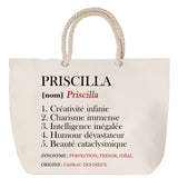 Sac Fête des Mères Mamie Famille Idée Cadeau anniversaire Noël Travail Boulot Métier Départ Retraite Collègue Femme cabas shopping plage