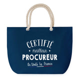 Sac de plage Bleu anse corde Certifié meilleur Procureur