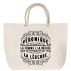 Sac Fête des Mères Mamie Famille Idée Cadeau anniversaire Noël Travail Boulot Métier Départ Retraite Collègue Femme cabas shopping plage