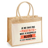 Sac Fête des Mères Mamie Famille Idée Cadeau anniversaire Noël Travail Boulot Métier Départ Retraite Collègue Femme cabas shopping plage