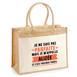 Sac Fête des Mères Mamie Famille Idée Cadeau anniversaire Noël Travail Boulot Métier Départ Retraite Collègue Femme cabas shopping plage