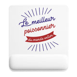 Tapis de souris ergonomique avec repose-poignet, accessoire bureau pour femme et homme, fête des pères, cadeau pas cher, idée cadeau fête des mères, secret santa, départ à la retraite, télétravail et gaming