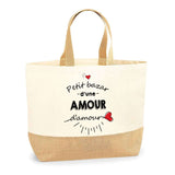Sac Jute Fête des Mères Fêtes des Pères Mamie Papi Famille Idée Cadeau anniversaire Noël Travail Boulot Métier Départ Retraite Collègue Femme Homme