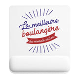Tapis de souris ergonomique avec repose-poignet, accessoire bureau pour femme et homme, fête des pères, cadeau pas cher, idée cadeau fête des mères, secret santa, départ à la retraite, télétravail et gaming