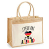 Sac Fête des Mères Mamie Famille Idée Cadeau anniversaire Noël Travail Boulot Métier Départ Retraite Collègue Femme cabas shopping plage Homme Papa Papi Pères Frère