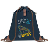 sac a dos bleu coton recycle avec pochette idee cadeau originale pour collegue ami prof ou membre de la famille cadeau mixte noel anniversaire secret santa ou depart au travail sac leger pratique et ecologique design breton moderne