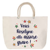 Sac Fête des Mères Mamie Famille Idée Cadeau anniversaire Noël Travail Boulot Métier Départ Retraite Collègue Femme cabas shopping plage