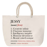 Sac Fête des Mères Mamie Famille Idée Cadeau anniversaire Noël Travail Boulot Métier Départ Retraite Collègue Femme cabas shopping plage