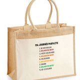 Sac Fête des Mères Fete des Pères Papi Mamie Famille Cadeau anniversaire Noël Travail Boulot Métier Retraite Collègue Femme Homme Cabas