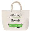 Sac Fête des Mères Mamie Famille Idée Cadeau anniversaire Noël Travail Boulot Métier Départ Retraite Collègue Femme cabas shopping plage