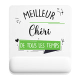 Tapis de souris ergonomique avec repose-poignet, accessoire bureau pour femme et homme, fête des pères, cadeau pas cher, idée cadeau fête des mères, secret santa, départ à la retraite, télétravail et gaming