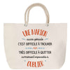Sac Fête des Mères Mamie Famille Idée Cadeau anniversaire Noël Travail Boulot Métier Départ Retraite Collègue Femme cabas shopping plage