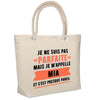 Sac Fête des Mères Mamie Famille Idée Cadeau anniversaire Noël Travail Boulot Métier Départ Retraite Collègue Femme cabas shopping plage