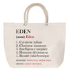 Sac Fête des Mères Mamie Famille Idée Cadeau anniversaire Noël Travail Boulot Métier Départ Retraite Collègue Femme cabas shopping plage