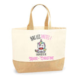 Sac Jute Fête des Mères Fêtes des Pères Mamie Papi Famille Idée Cadeau anniversaire Noël Travail Boulot Métier Départ Retraite Collègue Femme Homme