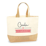 Sac Jute Fête des Mères Fêtes des Pères Mamie Papi Famille Idée Cadeau anniversaire Noël Travail Boulot Métier Départ Retraite Collègue Femme Homme