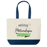 Sac de shopping bleu Meilleur Météorologue de tous les temps