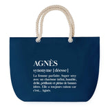 Sac de plage Bleu anse corde Agnès Définition Femme