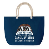Sac de plage Bleu anse corde Aviation Légende Humour Geek