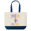 Sac de shopping bleu J'peux pas Jongle