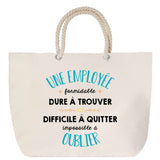 Sac Fête des Mères Mamie Famille Idée Cadeau anniversaire Noël Travail Boulot Métier Départ Retraite Collègue Femme cabas shopping plage
