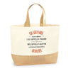 Sac Jute Fête des Mères Fêtes des Pères Mamie Papi Famille Idée Cadeau anniversaire Noël Travail Boulot Métier Départ Retraite Collègue Femme Homme