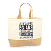 Sac Jute Fête des Mères Fêtes des Pères Mamie Papi Famille Idée Cadeau anniversaire Noël Travail Boulot Métier Départ Retraite Collègue Femme Homme