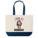 Sac de shopping bleu J'peux pas Braquage