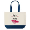Sac de shopping bleu Merci Madre Géniale