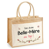 Sac Fête des Mères Mamie MAman Soeur Femme Famille Idée Cadeau anniversaire Noël Travail Boulot Métier Départ Retraite Collègue Femme cabas shopping plage