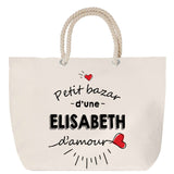 Sac Fête des Mères Mamie Famille Idée Cadeau anniversaire Noël Travail Boulot Métier Départ Retraite Collègue Femme cabas shopping plage