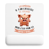 Tapis de souris ergonomique avec repose-poignet, accessoire bureau pour femme et homme, fête des pères, cadeau pas cher, idée cadeau fête des mères, secret santa, départ à la retraite, télétravail et gaming