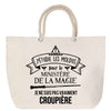 Sac Fête des Mères Mamie Famille Idée Cadeau anniversaire Noël Travail Boulot Métier Départ Retraite Collègue Femme cabas shopping plage