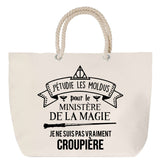 Sac Fête des Mères Mamie Famille Idée Cadeau anniversaire Noël Travail Boulot Métier Départ Retraite Collègue Femme cabas shopping plage