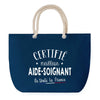 Sac de plage Bleu anse corde Certifié meilleur Aide Soignant