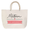 Sac Fête des Mères Mamie Famille Idée Cadeau anniversaire Noël Travail Boulot Métier Départ Retraite Collègue Femme cabas shopping plage