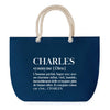 Sac de plage Bleu anse corde Charles Définition Homme