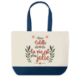 Sac Fête des Mères Mamie Famille Idée Cadeau anniversaire Noël Travail Boulot Métier Départ Retraite Collègue Femme cabas shopping plage