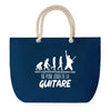 Sac de plage Bleu anse corde Né pour Guitare