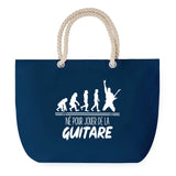 Sac de plage Bleu anse corde Né pour Guitare